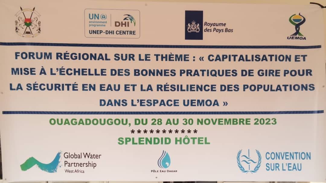 Regional Forum on the theme «Capitalization and scaling up of good IWRM practices for water security and resilience of populations in the UEMOA region» : the Gourma Water Agency among the six (6) best promoters of good practices in the UEMOA region. 
